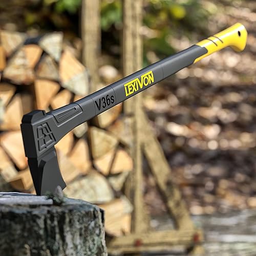 Miniatura 9 de LEXIVON V36s - Hacha de división de 36 pulgadas, mango compuesto de fibra de vidrio ligero y agarre ergonómico TPR  Funda protectora de transporte