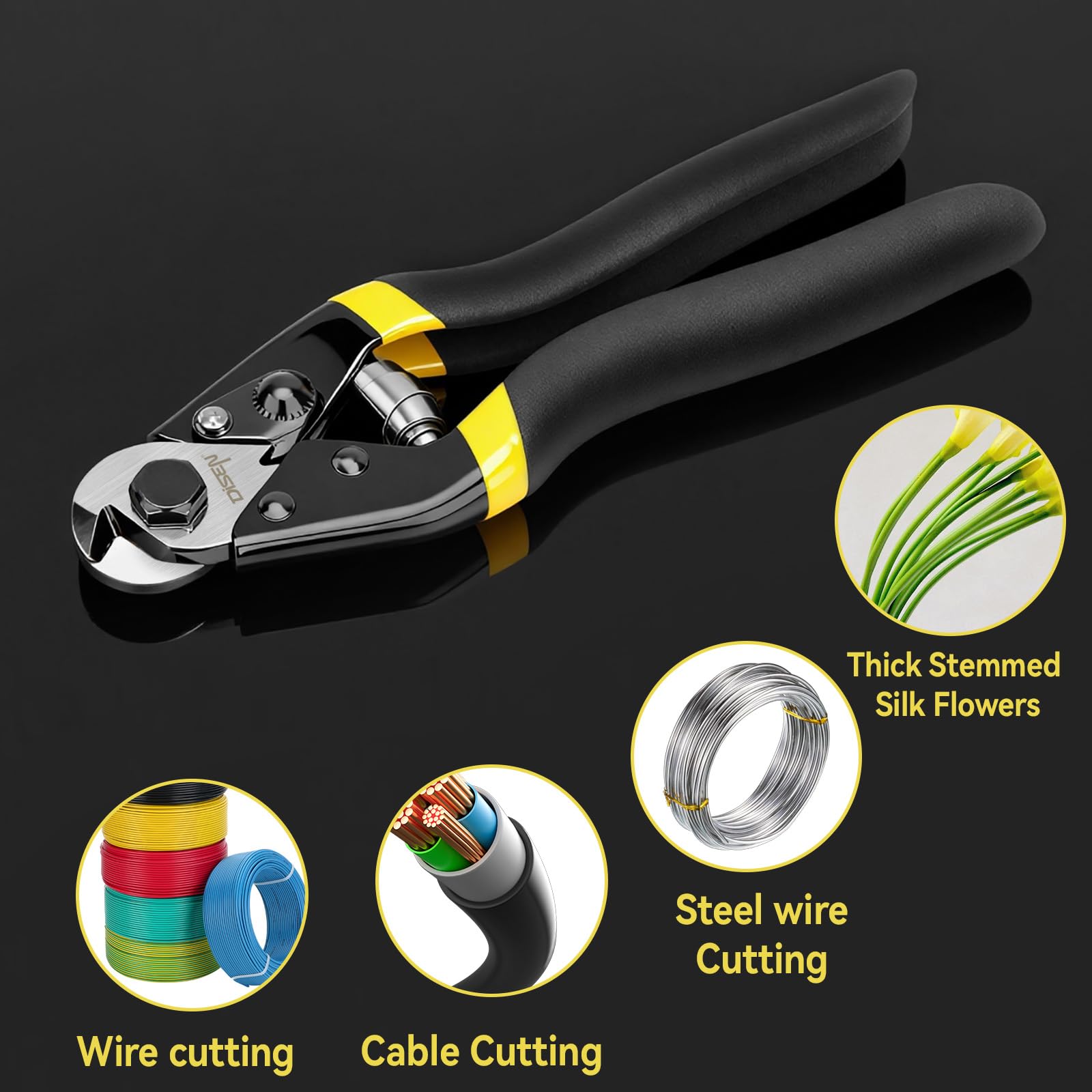 Heavy Duty Wire Cutters - Cut Steel & Cable -8