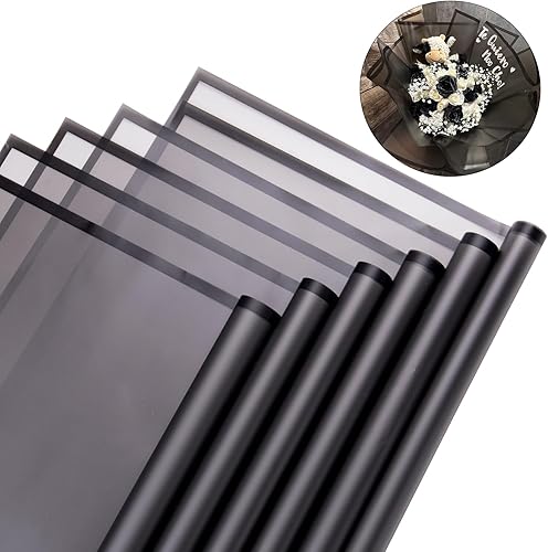 VOWOVOSDAY 20 piezas de papel de regalo de flores, papel de regalo de ramo de flores para el día de San Valentín, suministros de ramo de