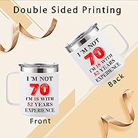 Vista 2 de Regalos de 70 cumpleaños para mujeres y hombres, regalos de feliz 70 cumpleaños de 1955, decoraciones para ella y él, regalos de cumpleaños de 70