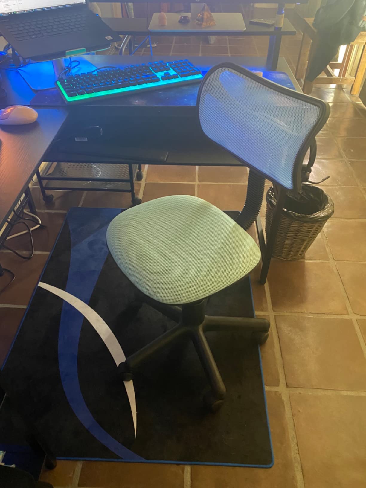 10/mo Finance Urban Shop Swivel Mesh Desk Chair, Pink Chevron Buy