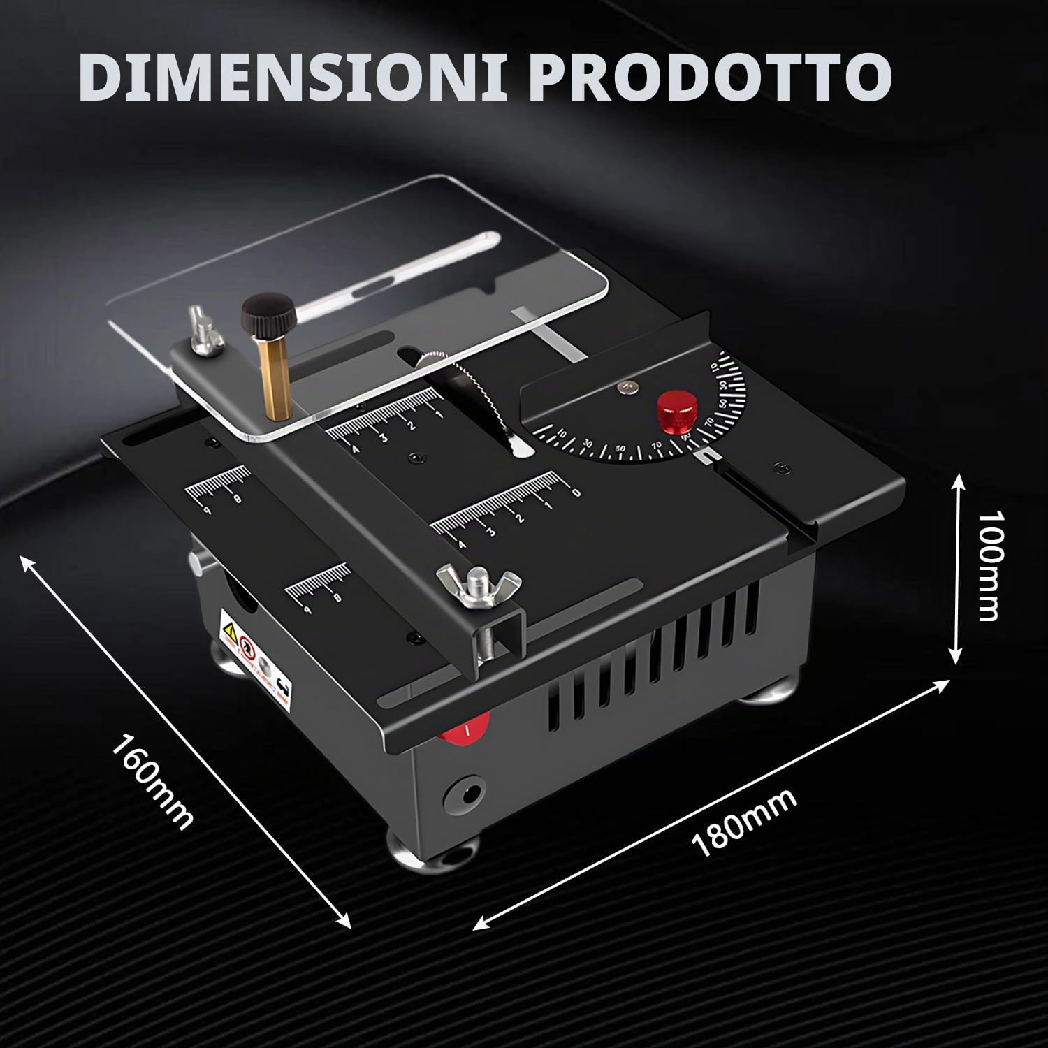 Mini sega da tavolo multifunzione con set completo di accessori, velocità e angolo regolabili, mini sega elettrica portatile da tavolo per progetti fai da te, legno, acrilico, plastica, taglio di