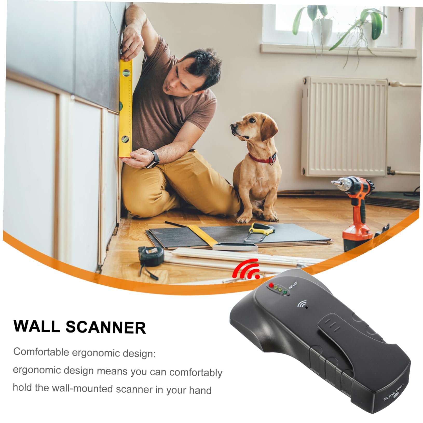 Uonlytech 2pièces Détecteur De Mur Avec Lumière Led Et Sonore Scanner De Métaux Pour Détection De Montants Et Pour Peints Et Plafonds Acoustiques