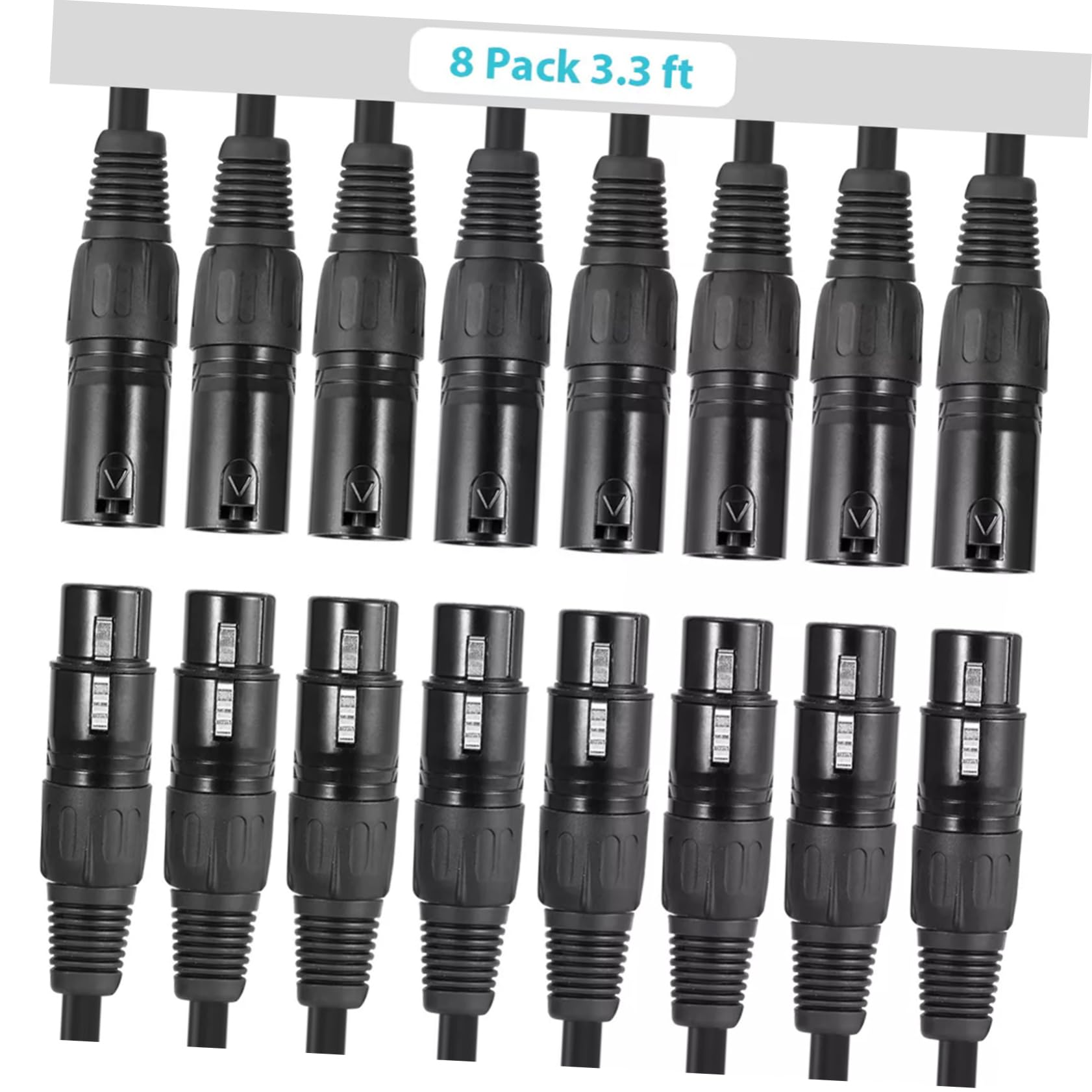 8pezzi Cavi Dmx Pin Per Illuminazione e Audio Cavo Di Collegamento Per Da Palco Cavo Versatile e e Facile Da Usare