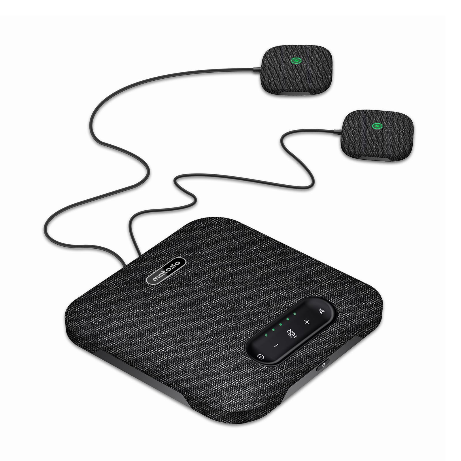 Octopus Pro Altoparlante e Microfono per Conferenza USB Wireless, Altoparlante per Conferenza con 2 Microfoni di Estensione per Pickup Vocale 8 Metri, Per Sala Conferenze