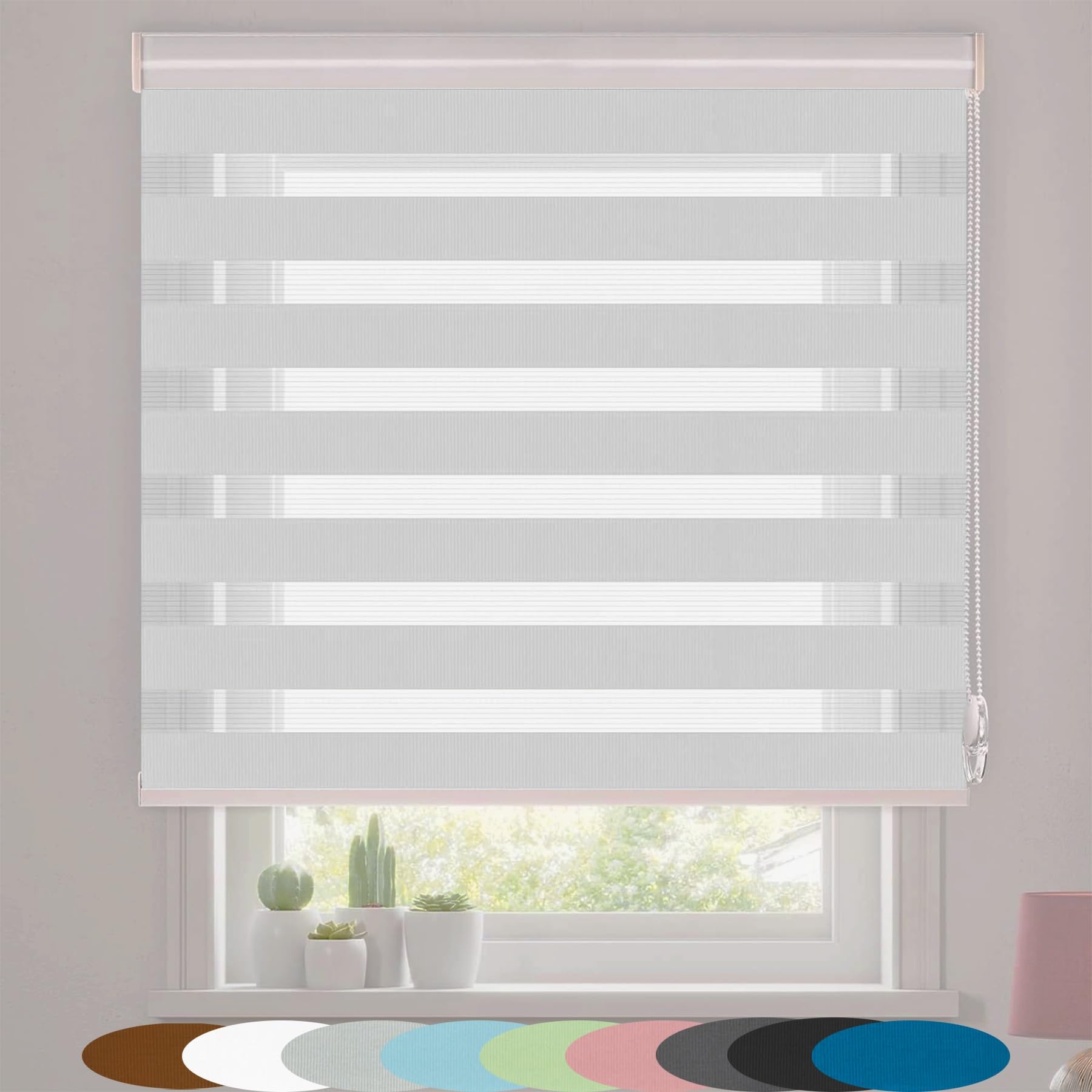 Roller Blind 60 x 170 cm Plain Colored Uv-Resistant Window Roller Shades Blind with Install Accessories for Bathroom, The Office, Light Grey