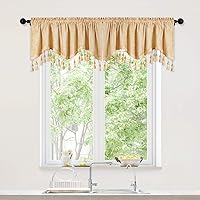 Vista 38 de Cortinas de doble cara de felpilla para cortina de cocina, cenefa para sala de estar