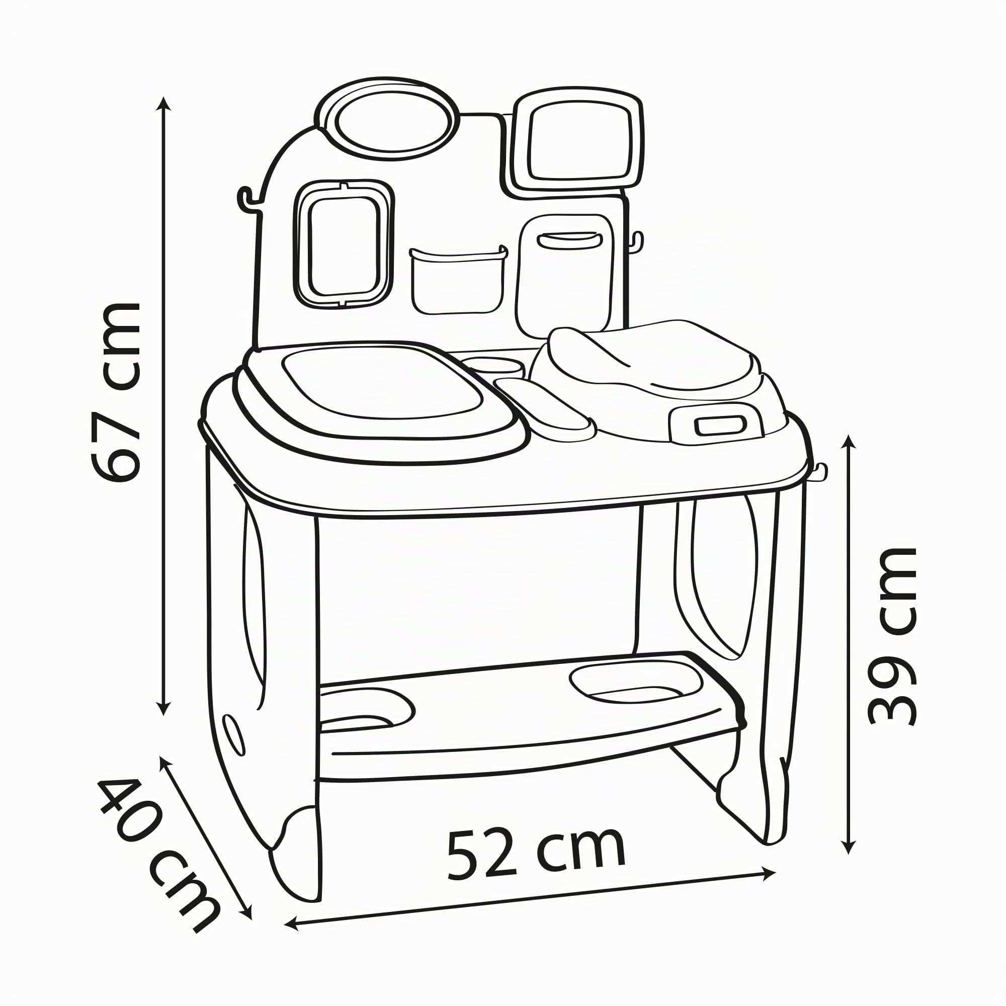 Smoby – Baby Care Center - für Puppen bis 38 cm – mit mechanischer Waage, Untersuchungstisch und Alles was zu einem Arztbesuch gehört, für Kinder ab 3 Jahren