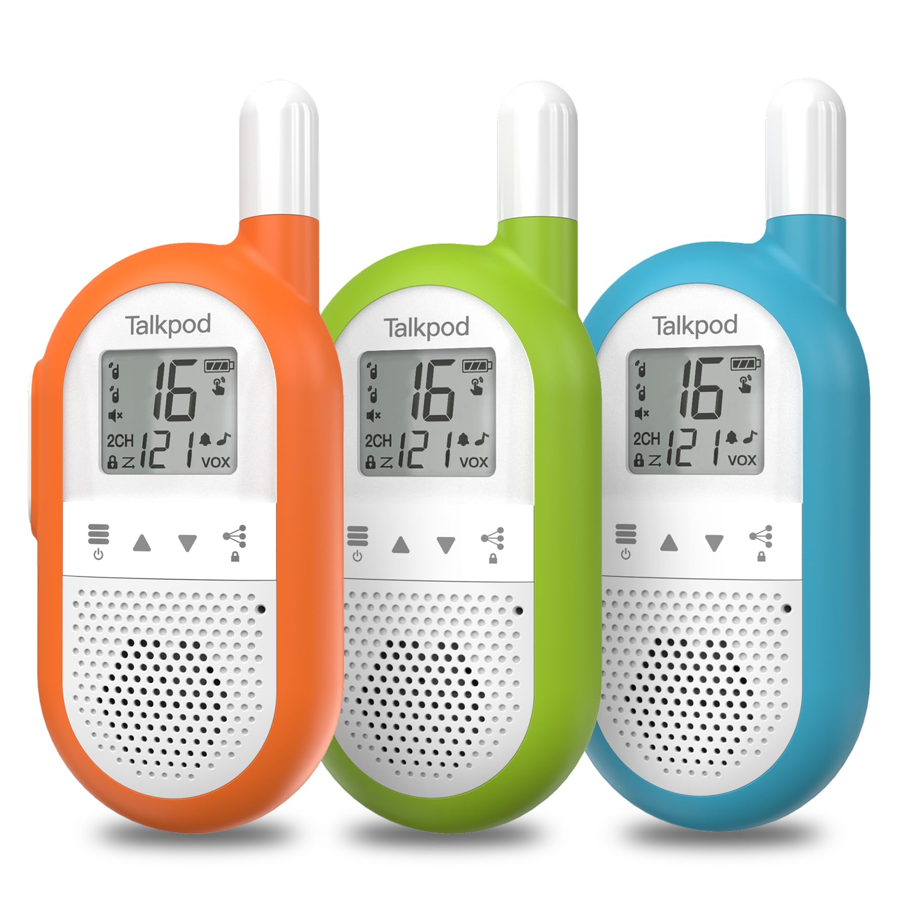Talkpod F40 PMR446 Walkie Talkies for Adults Kids, 16 CH, 3 Pack