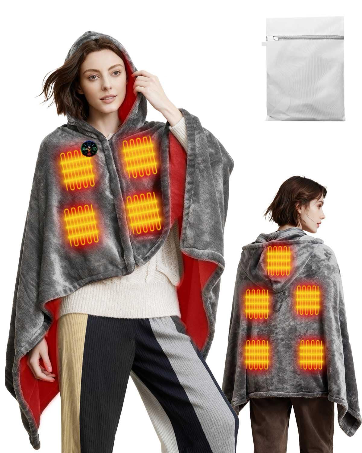 USB Heated Blanket with Zipper, 2025 Upgraded Large Size ...