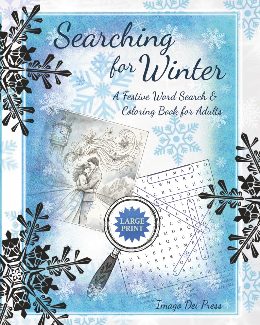 Searching for Winter: A Festive Word Search and Coloring Book for Adults