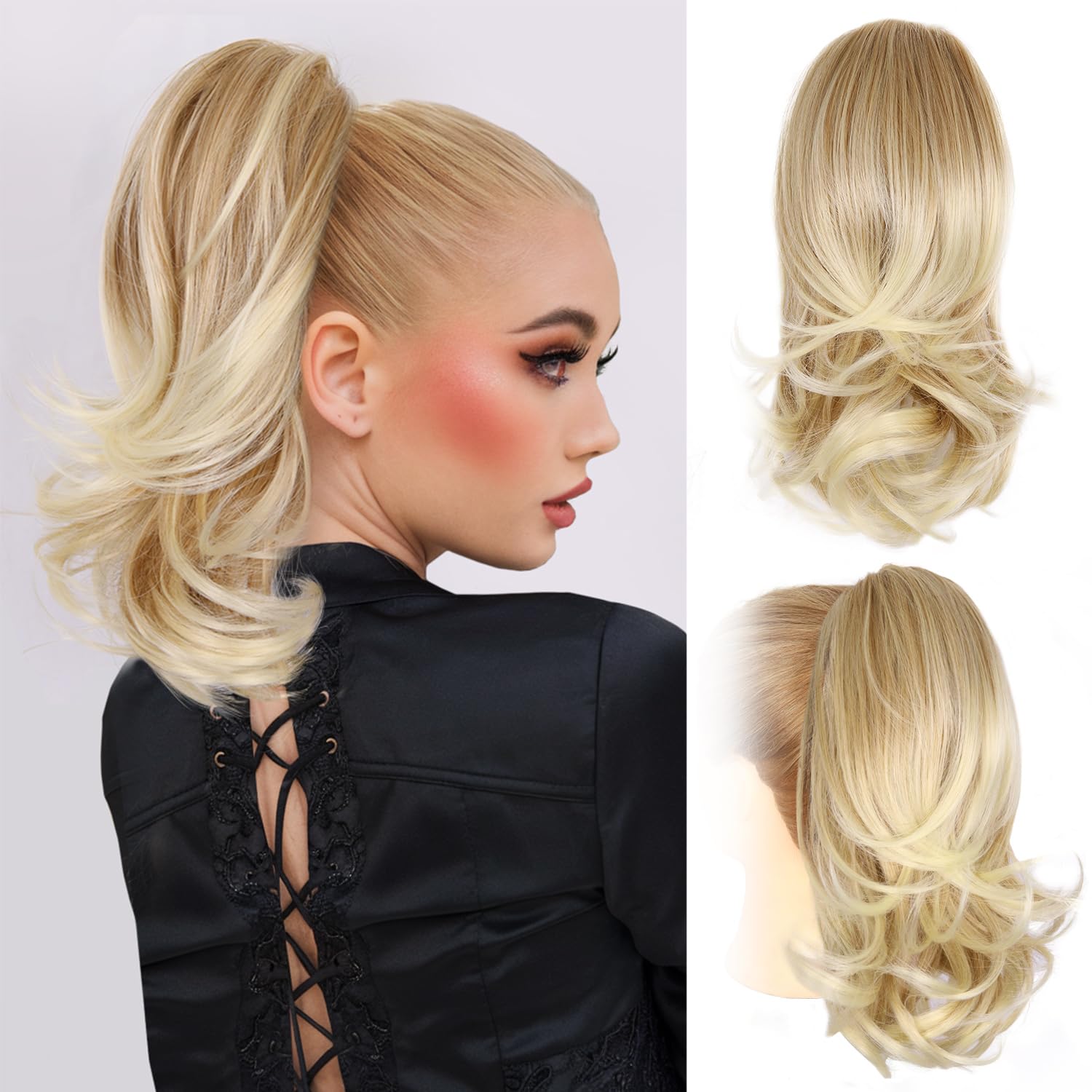 Amazon.com : Clip on Ponytails for Women - 14 Inch Curly 