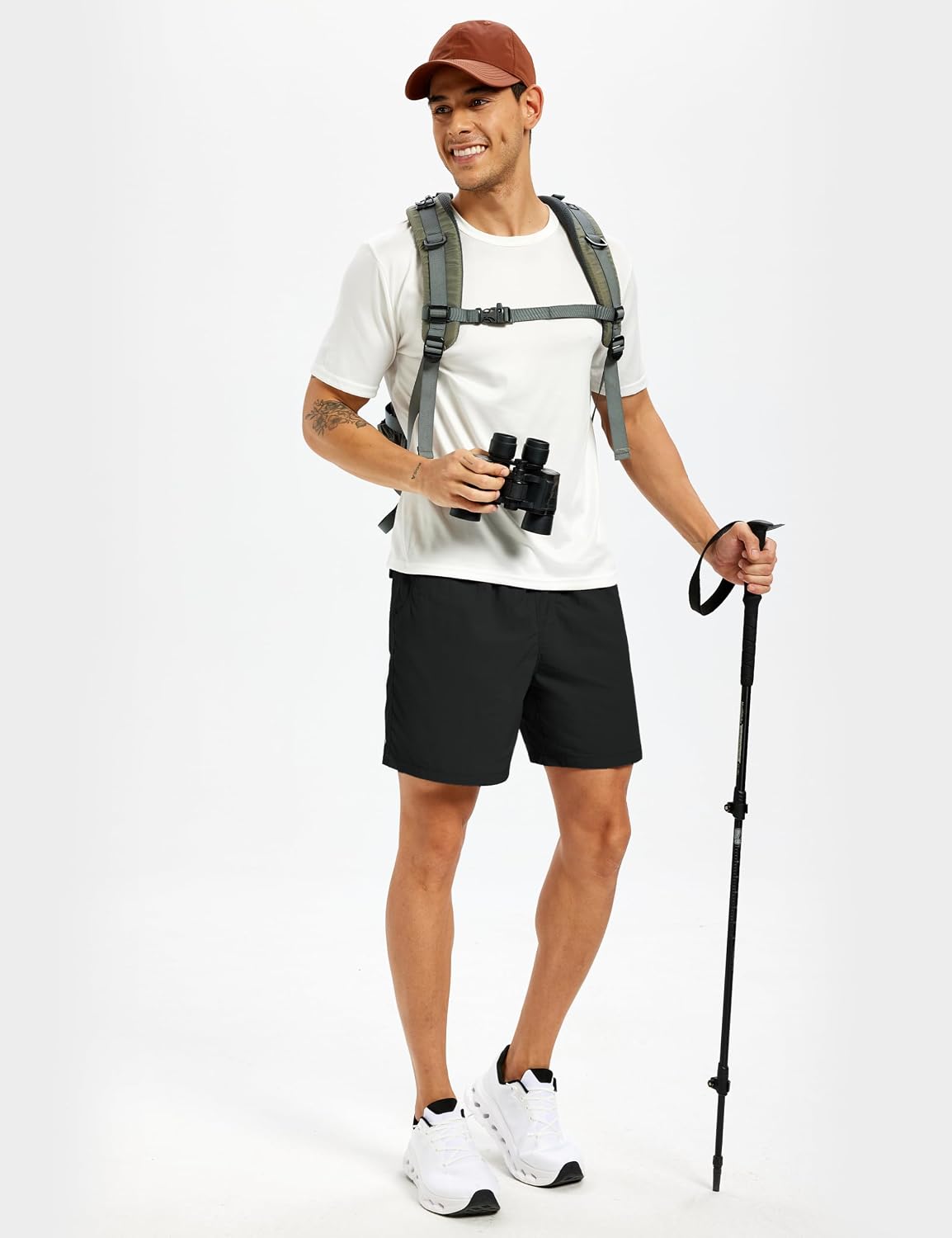 MAGCOMSEN Men's Hiking Fishing Shorts UPF 50+ Quick Dry Lightweight 6" Summer Casual Shorts with Zipper Pockets