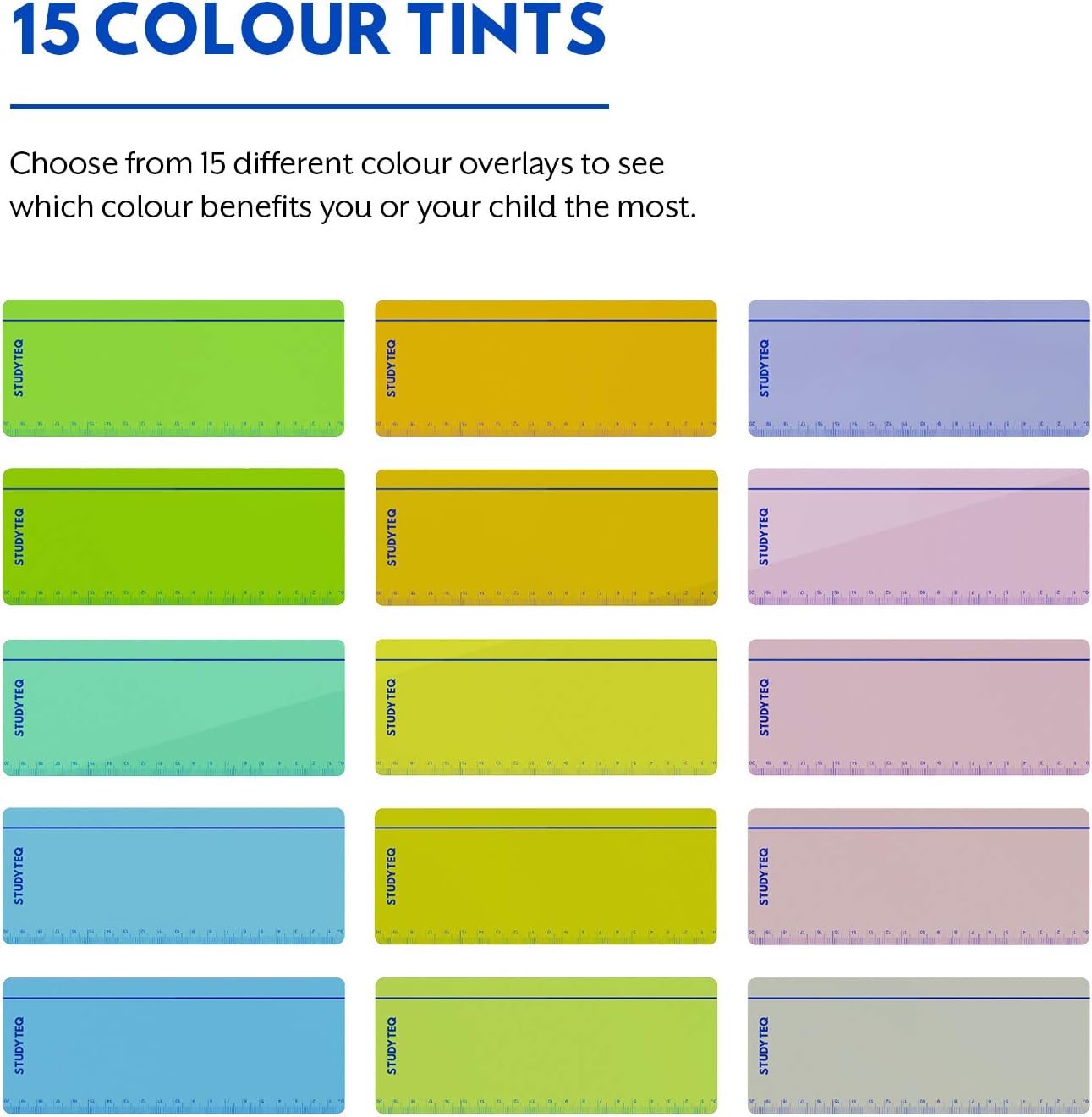 Reading Ruler, Coloured Overlays For Dyslexia & Irlen Syndrome,(12 Colours - View #6