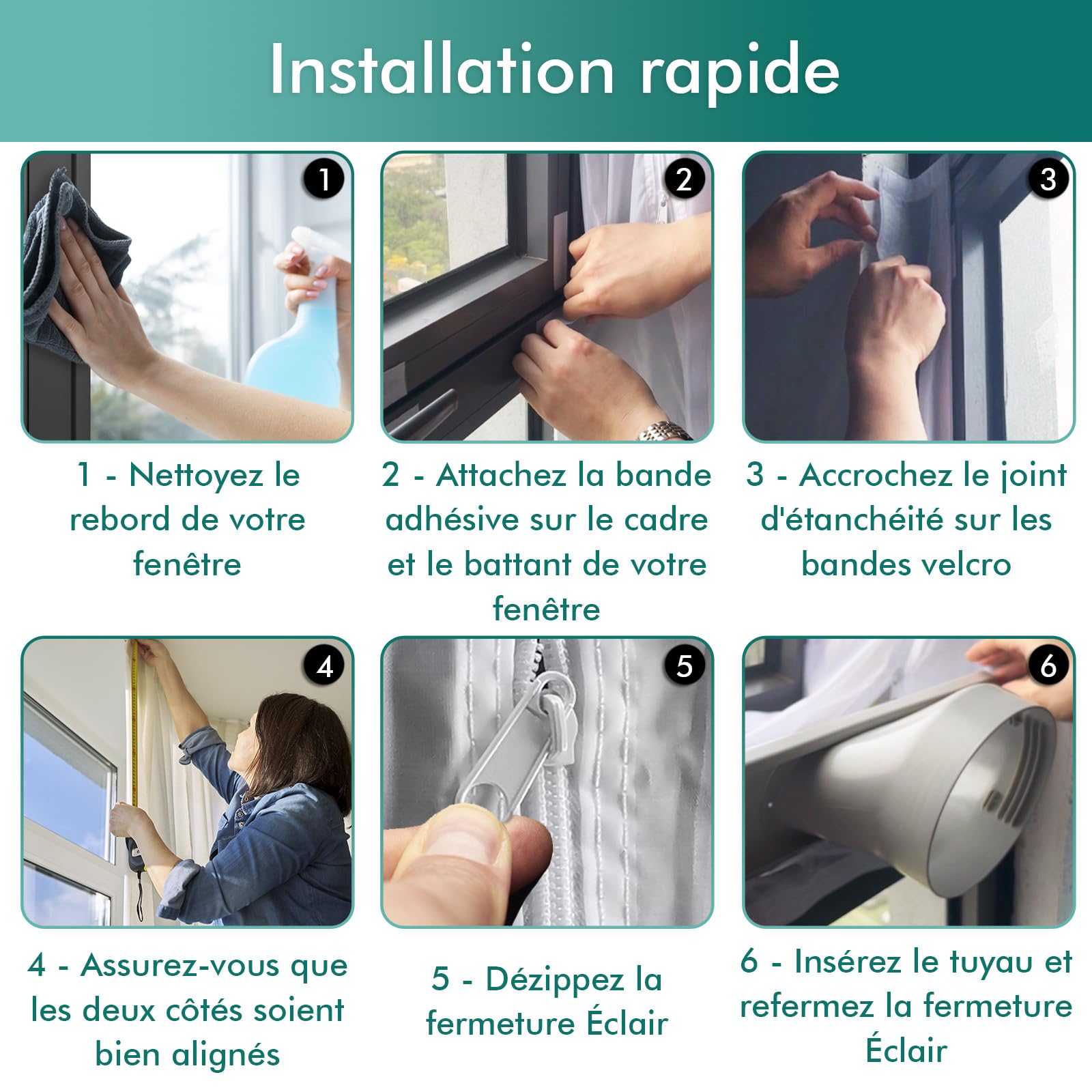Support Climatiseur Hsthe Sea - 4 Pattes Antivibratoires Caoutchouc
