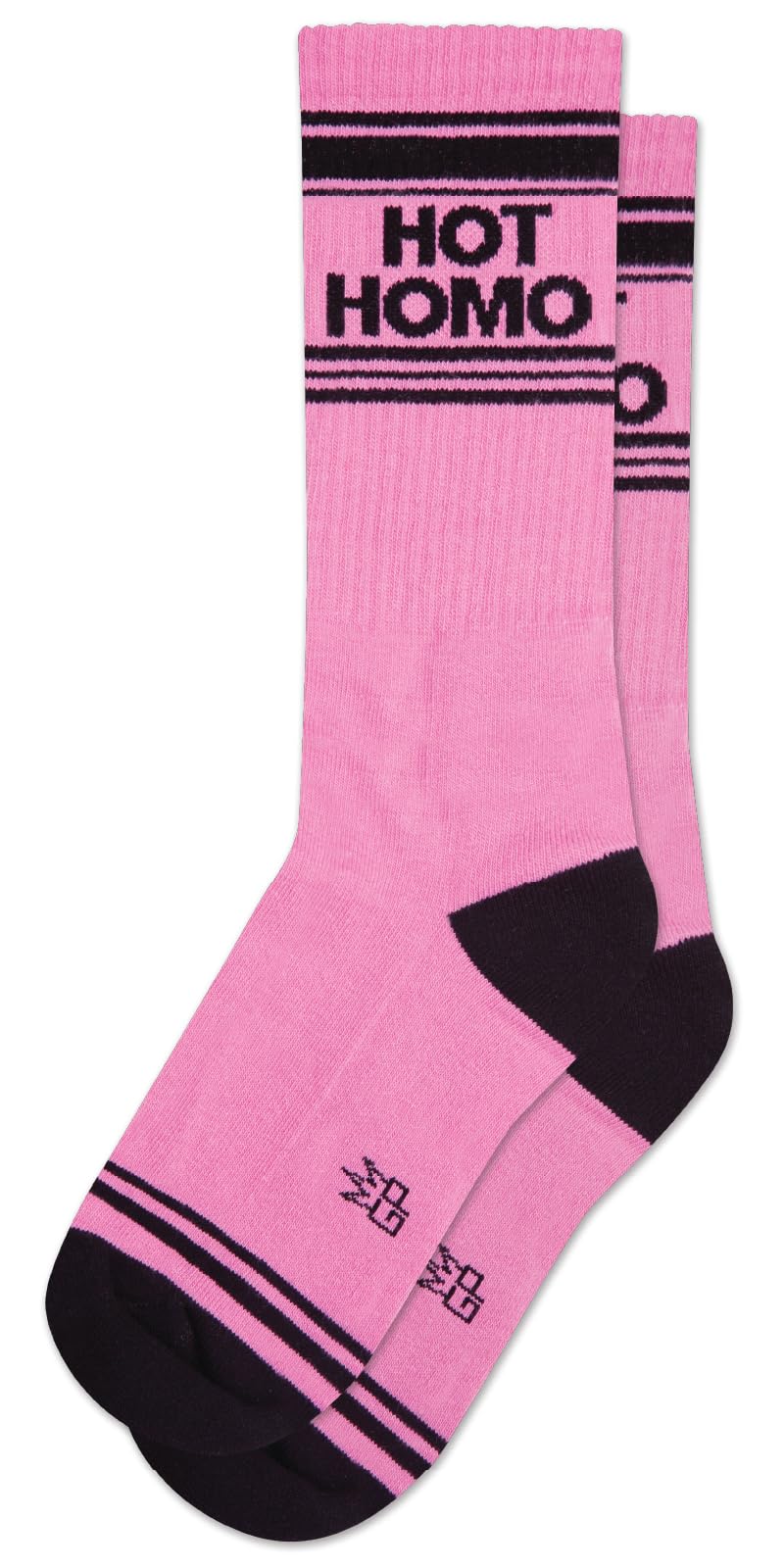 Gumball Poodle Novelty Gift Socks for Men, Women and Teens, Gym Crew Socks (Made in the USA), Hot Homo, 6-15