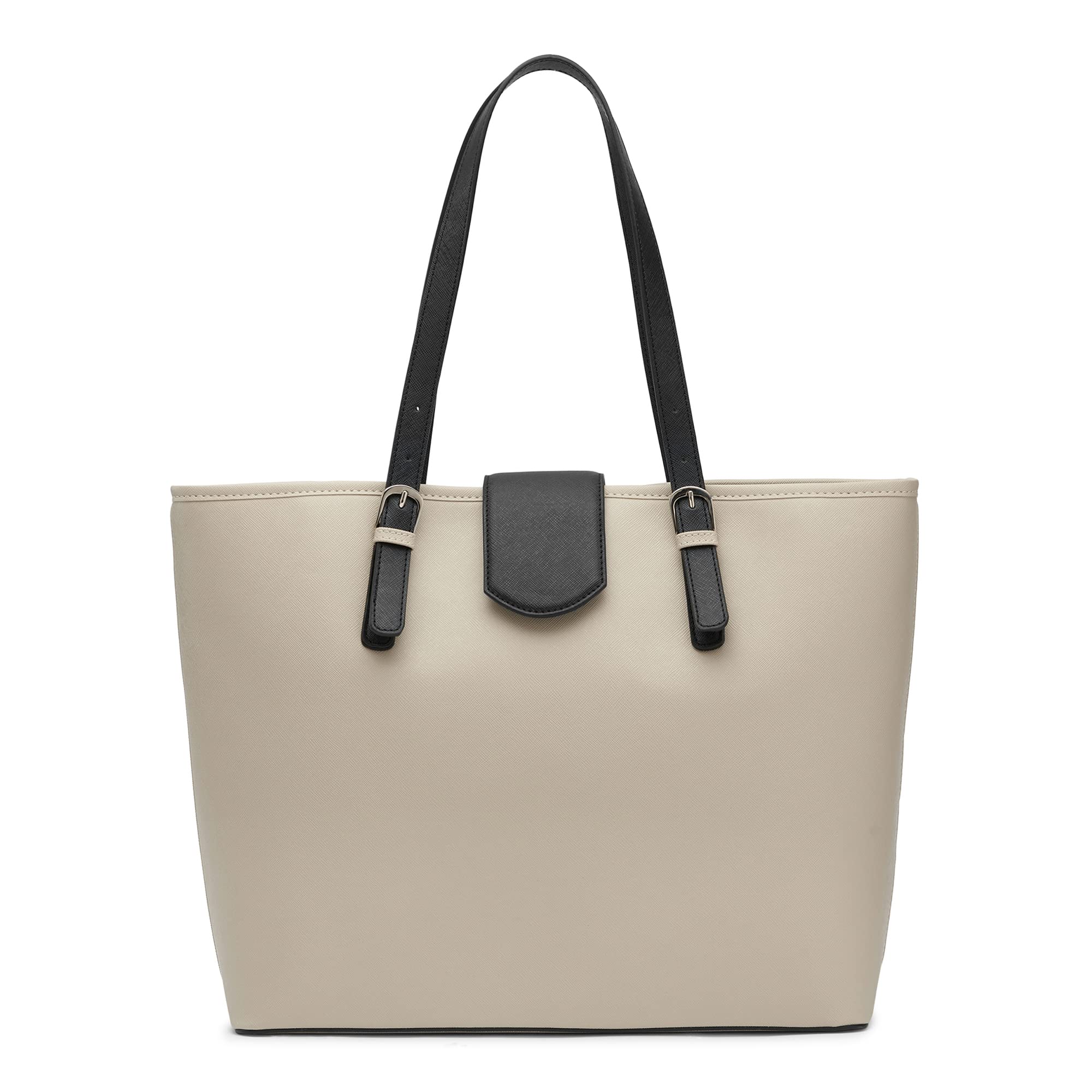 Miraggio Elsa Large Solid Tote Bag for Women | Office Bag for Women (Beige) (B0BSNNSSNZ) Amazon Price History, Amazon Price Tracker