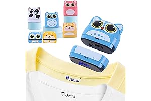 Waterproof Name Stamp for Kids Clothes with Custom Cartoon Pattern
