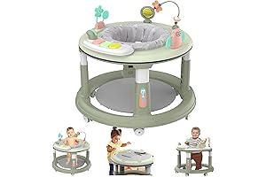 Uccual Deluxe Bouncer Walker Combo with 5 Adjustable Heights, 360° Swivel Seat,...