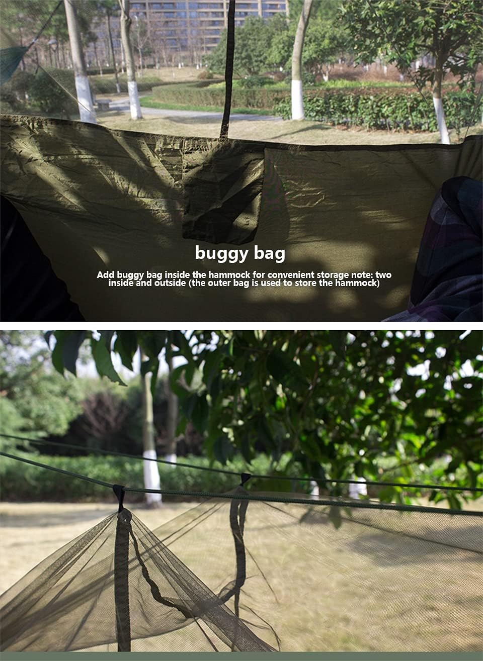 Camping Hammock Swing with Mosquito nets Double Hammock Ultra Light Outdoor Hunting Travel Portable Hammock Tent Sky Blue and Blue