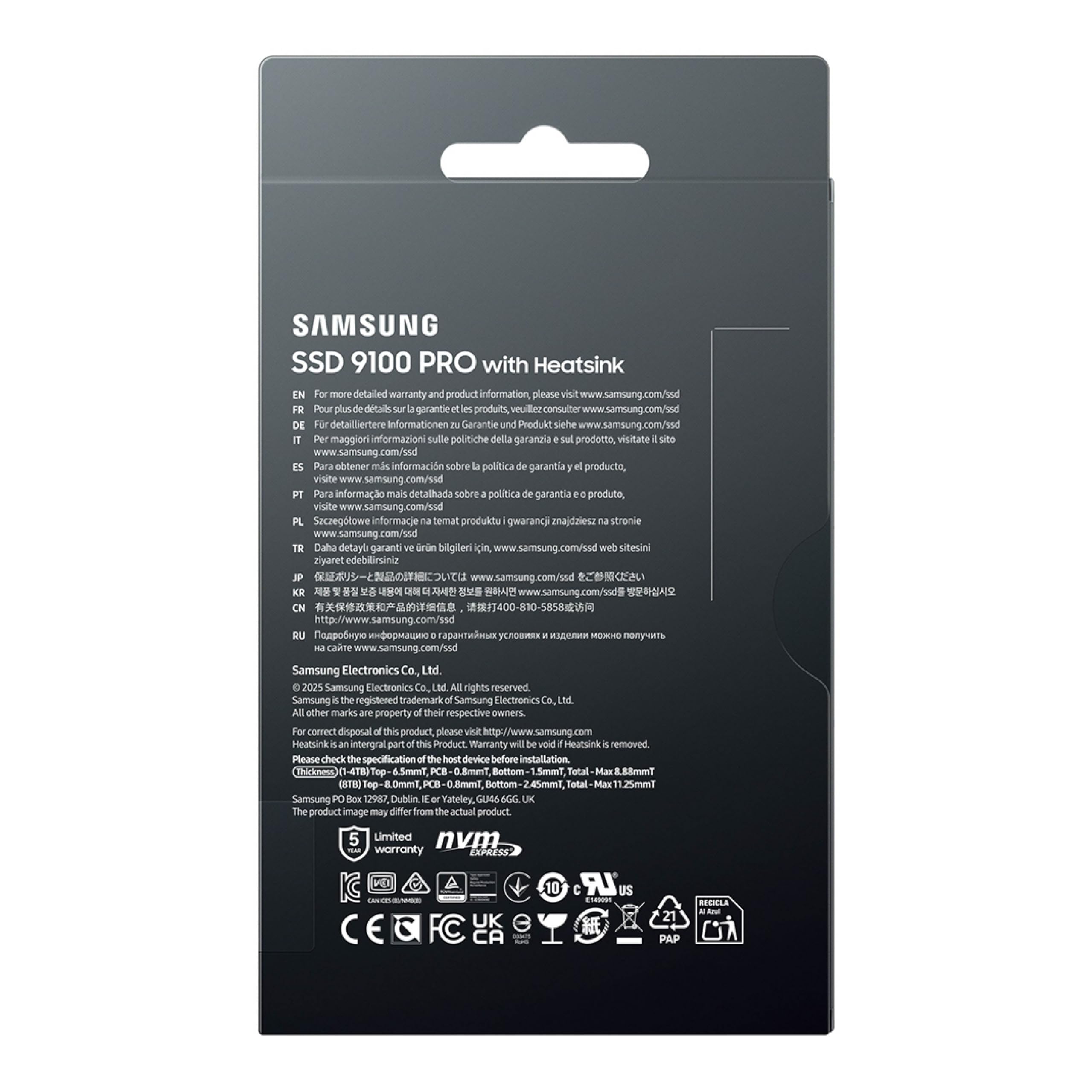 Amazon | Samsung SSD 9100 PRO ヒートシンク8TB、PCIe 5.0x4 M.2 2280