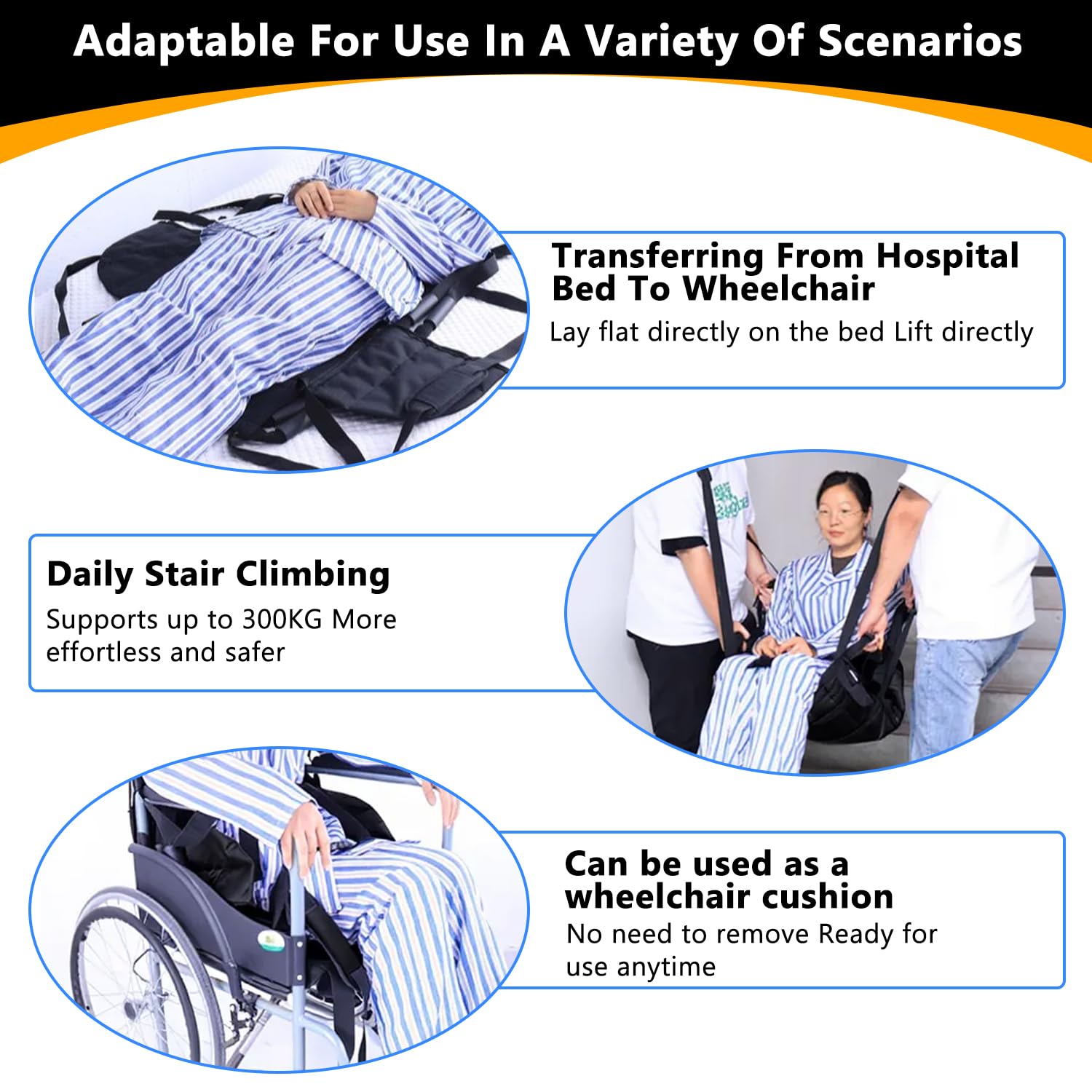 Mobility - Correa de transferencia para silla de ruedas, ayuda de elevación para personas mayores, correa de hombro para todo el cuerpo, ayuda de pie (M)