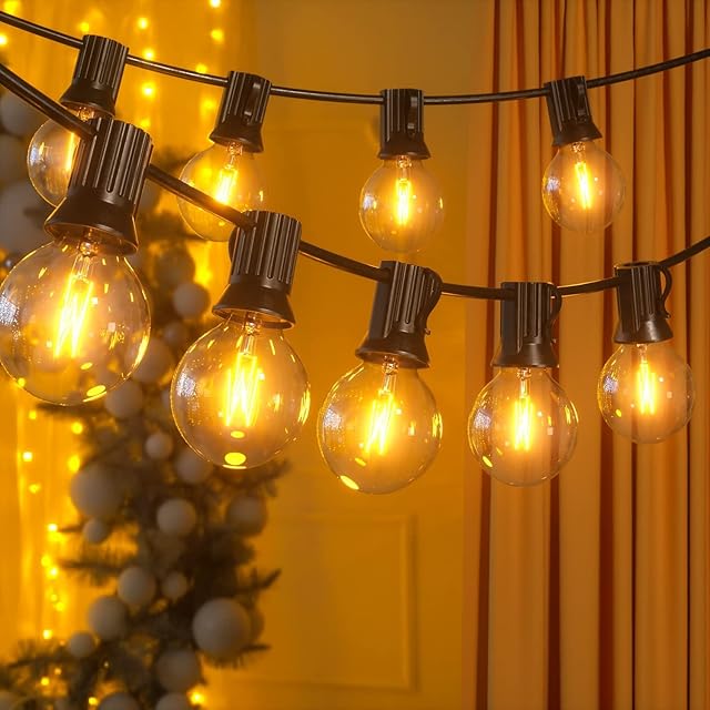 OxyLED Outdoor String Lights, Garden Patio String Globe Festoon Hanging Lights 9m/29ft 25 Bulbs +3 Spare for Wedding Party Bar Porch Balcony