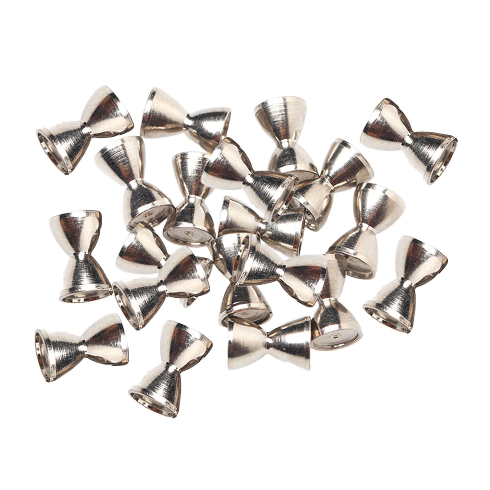 QLoztyse 20Pcs Fly Tying Beads Fly Tying Materials Carping Fishing Brass Crafts Coloured Bead Brass Dumbbell with Eyes Dumbbell Eyes, 3.4mx5.8mm