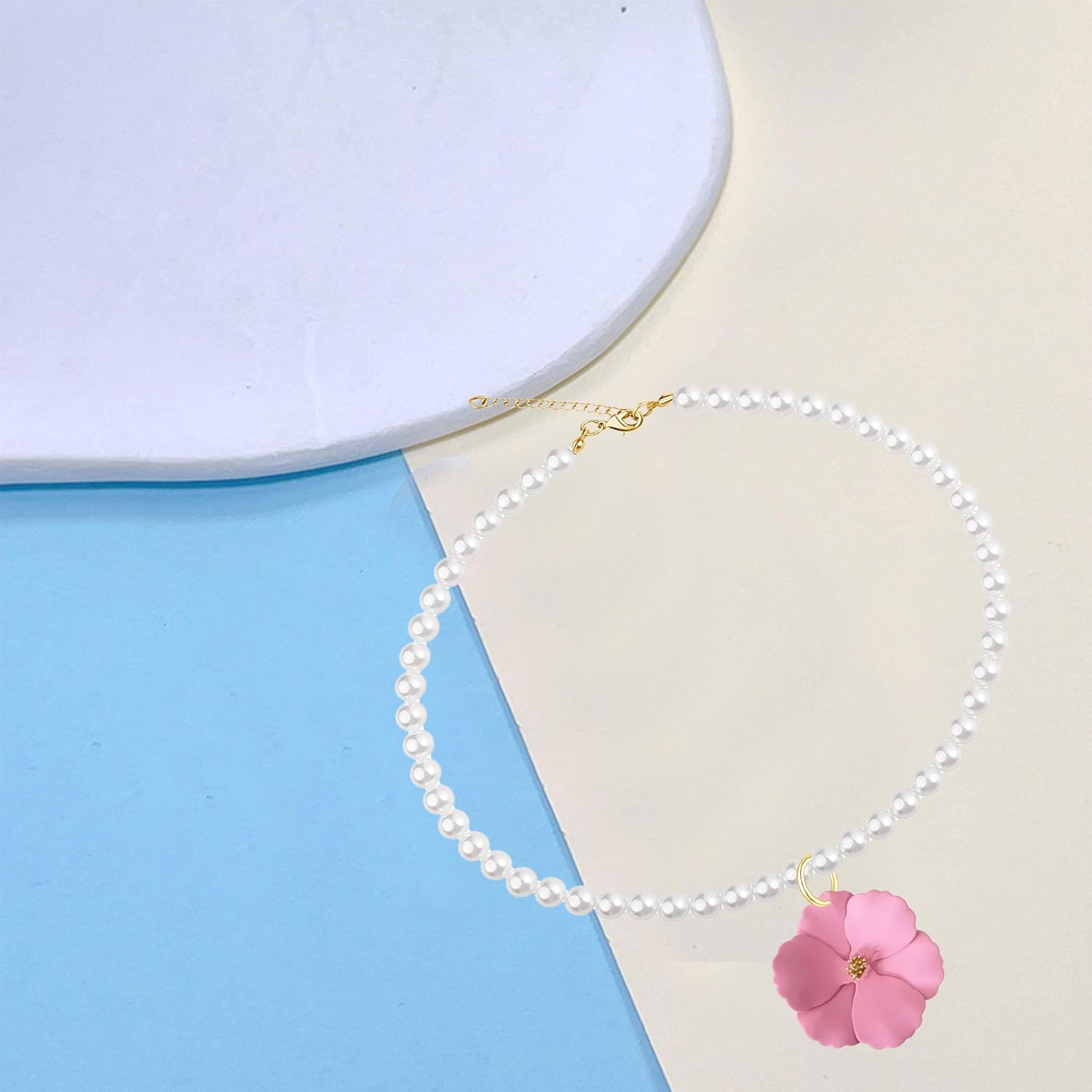 Pearl Choker Necklace for Women Gold Plated Pearl Necklace Handmade Adjustable Jewelry for Her Bridal Wedding Party - Image 5