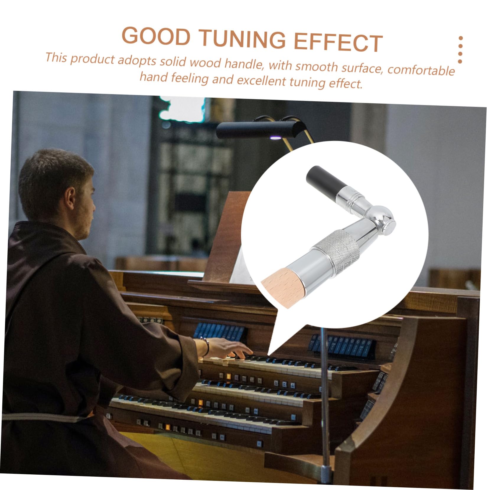 Clé à Piano Fiable pour Accordage D’instruments de Musique, Bois Acier