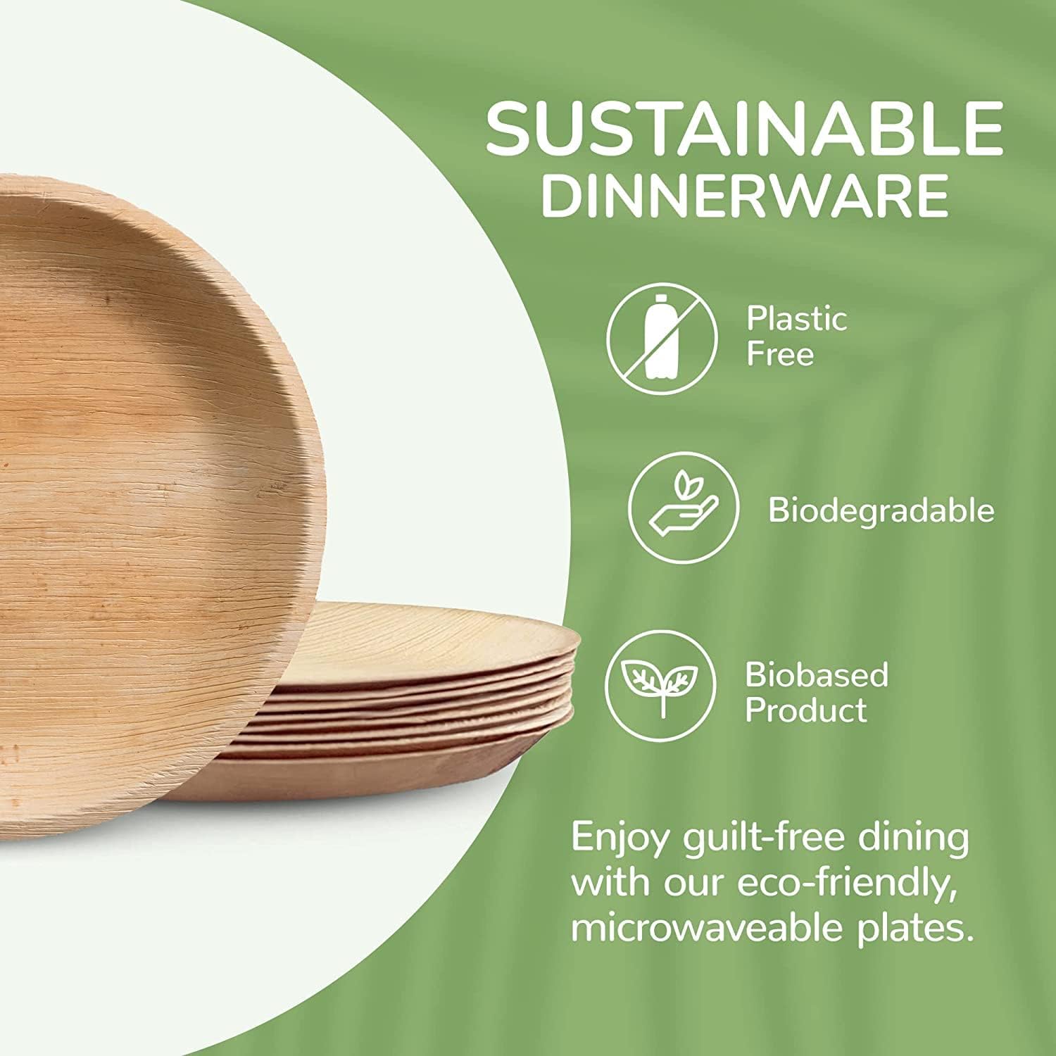 ECO Leaf - 10 platos desechables de hoja de palma, ovalados grandes de 56 cm x 30 cm, bandejas de canapé para boda, como platos de madera, bandejas resistentes para alimentos calientes, bandejas de