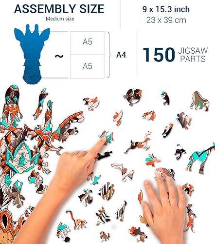 Miniatura 3 de Hodslen Woods - Rompecabezas de madera de animales para niños (más de 12 años), adultos, adolescentes, familia rompecabezas de madera natural con