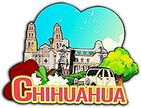 Vista 1 de Chihuahua México imán imán de madera 3D monumentos de viaje coleccionables, recuerdos decorativos hechos a mano -2040