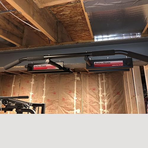 Miniatura 7 de Firstlaw Fitness - Límite de peso de 600 libras - Barra de dominadas Extreme I-Beam - Barra larga recta - Empuñaduras de goma duraderas - Etiqueta