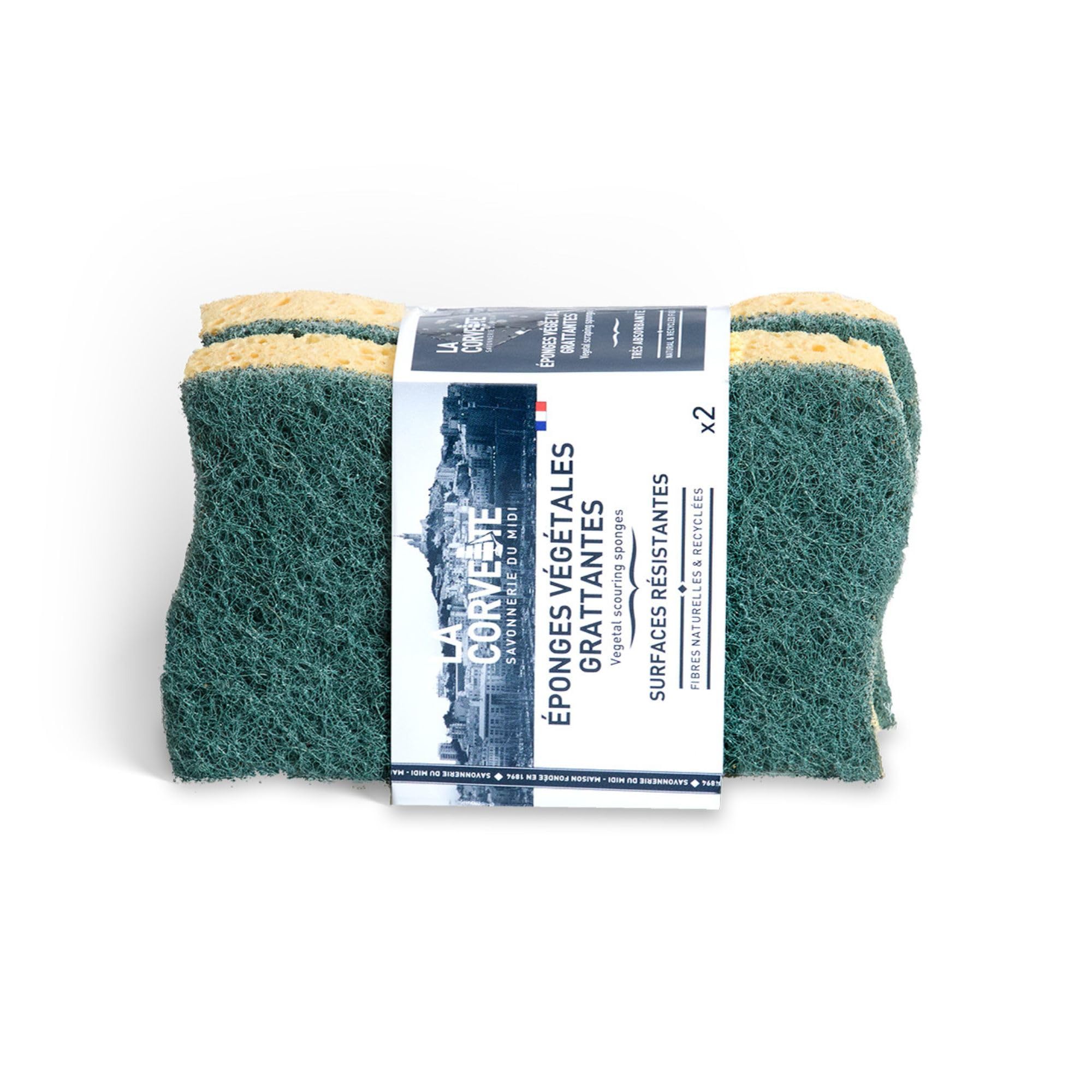 Image secondaire de Éponges Grattantes Écologiques - Lot de 2 - Fabriquées en France