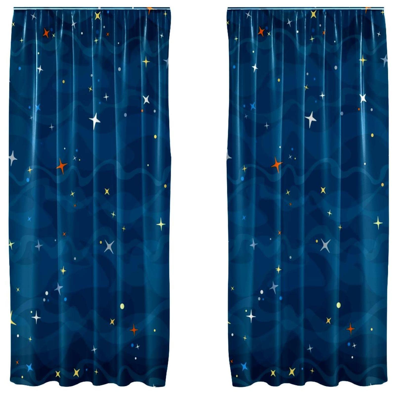 Cortinas para ventana de calidad con acabado de estrellas de 55x84