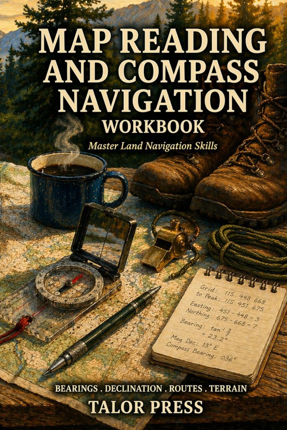 Map Reading and Compass Navigation Workbook: Master Topographic Maps, Compass Bearings, and Field Navigation with Hands-On Exercises