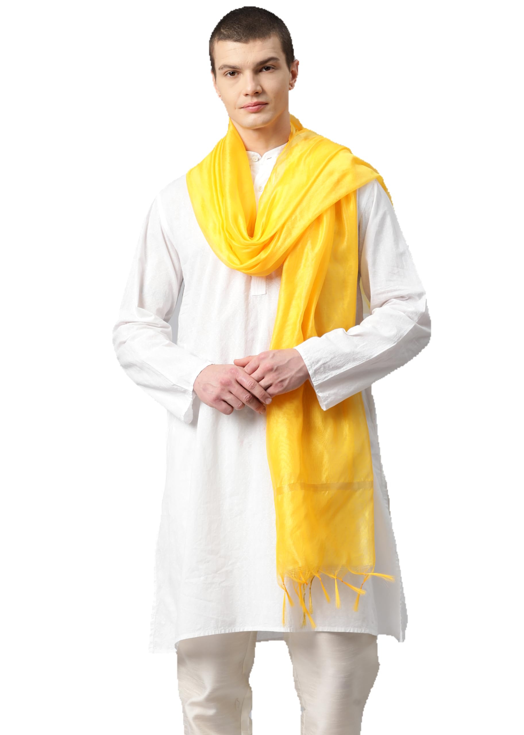 Poly Silk Ethnic Woven Dupatta for Men