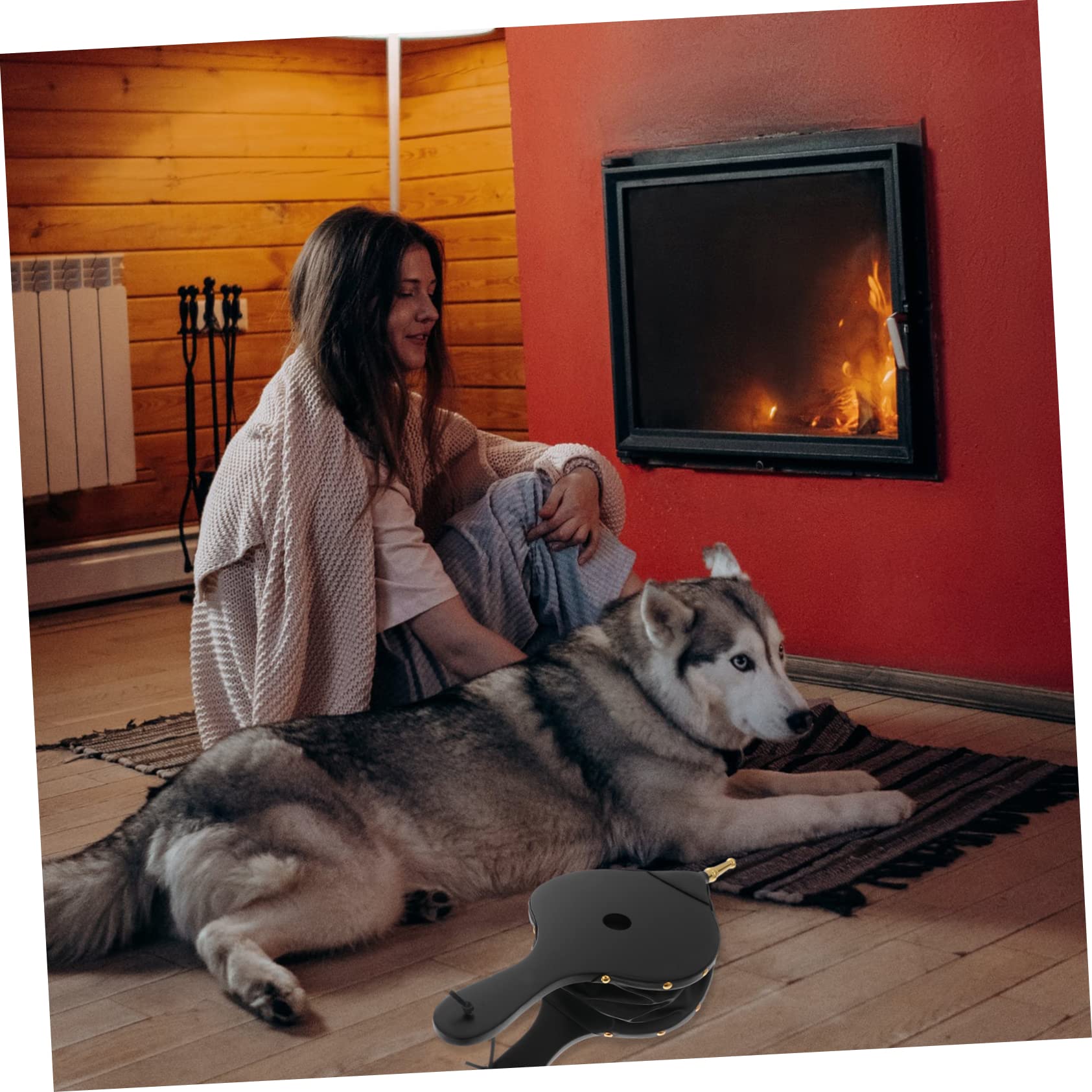 Soffietto Manuale in Legno per Caminetto e Barbecue, Leggero e Portatile, per Uso All’aperto per Ravvivare Fuoco