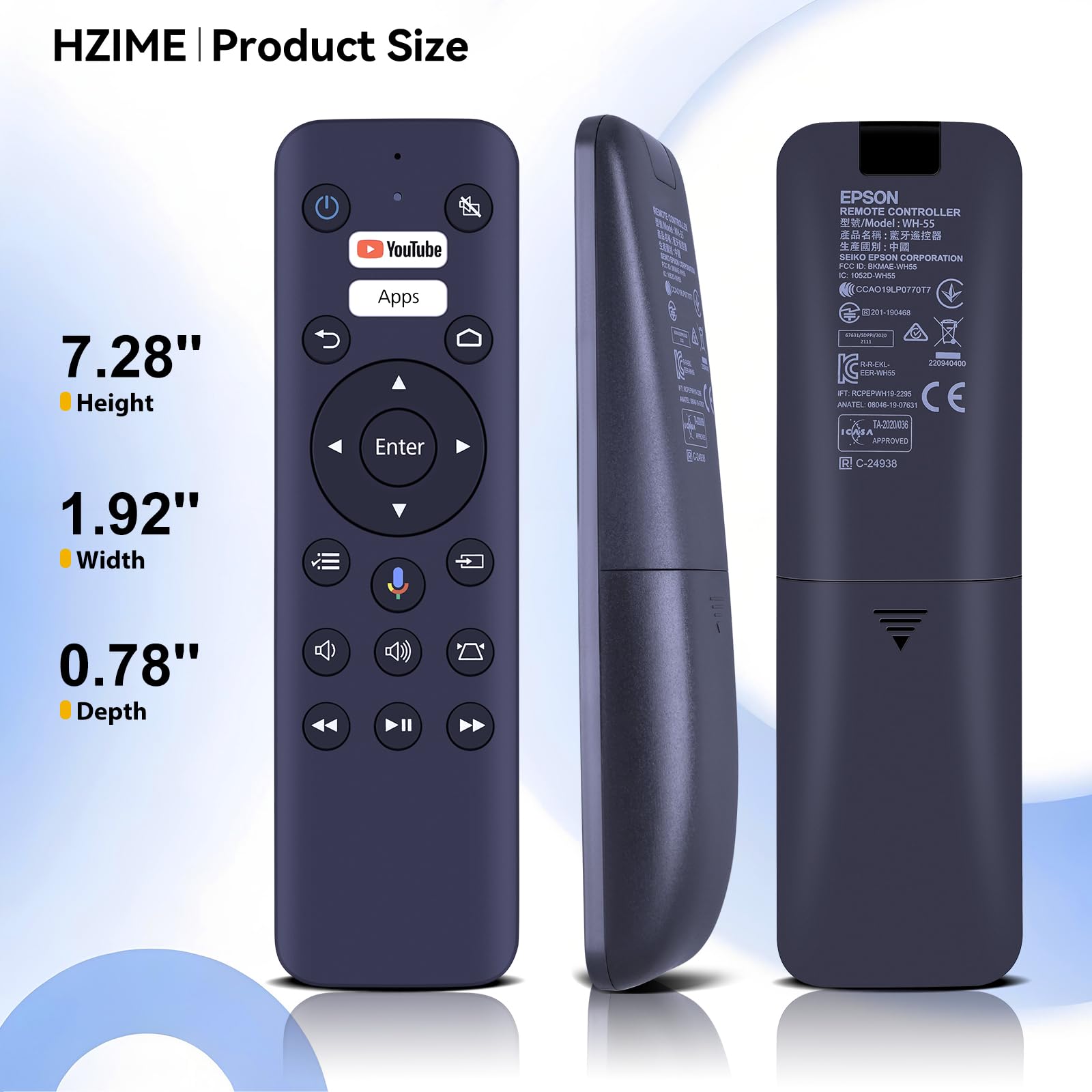 Telecomando di sostituzione vocale WH-55 WH-55B compatibile per proiettore Epson LS500B LS500W EF-100 EF-100BATV EF-100WATV LS500BATV LS500WATV, per Home Cinema 2200 2250 2350
