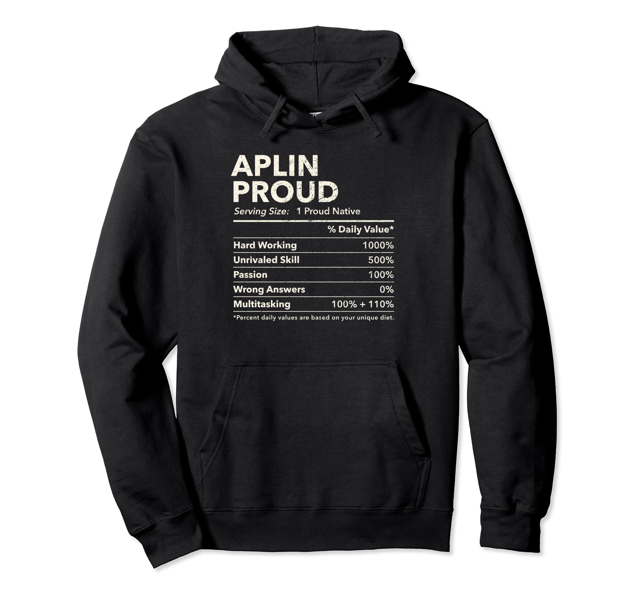 Aplin, Arkansas Proud Nutrition Facts Pullover Hoodie