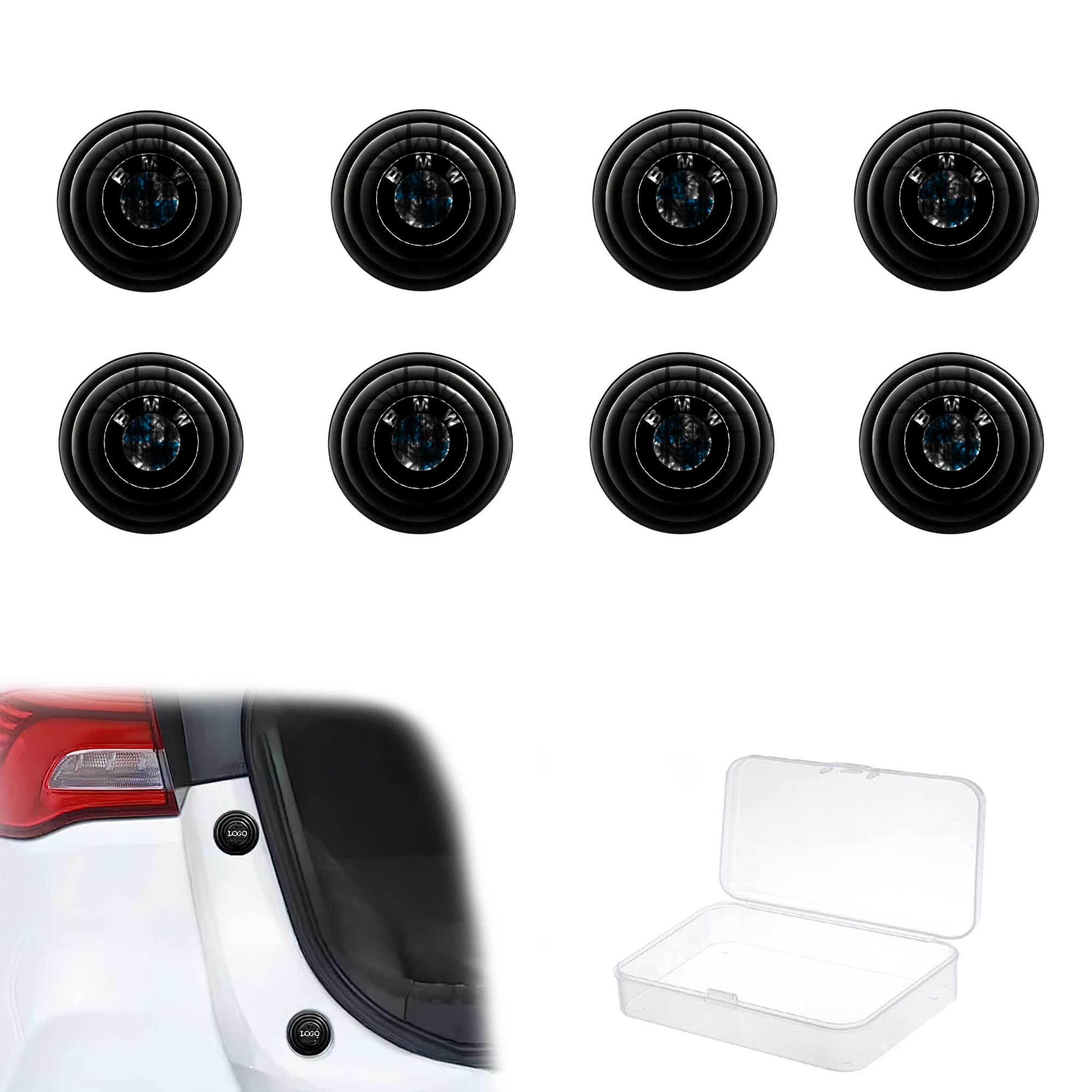 WISKA 8Pcs Car Door Shock Absorber Protector Gasket Guard Pads Edge Stickers Accessories Compatible for X1, X3, X4, X5, X8, Series 2, 3, 5, 7, 6, i4, i5, iX1, M8, Z4-image-44