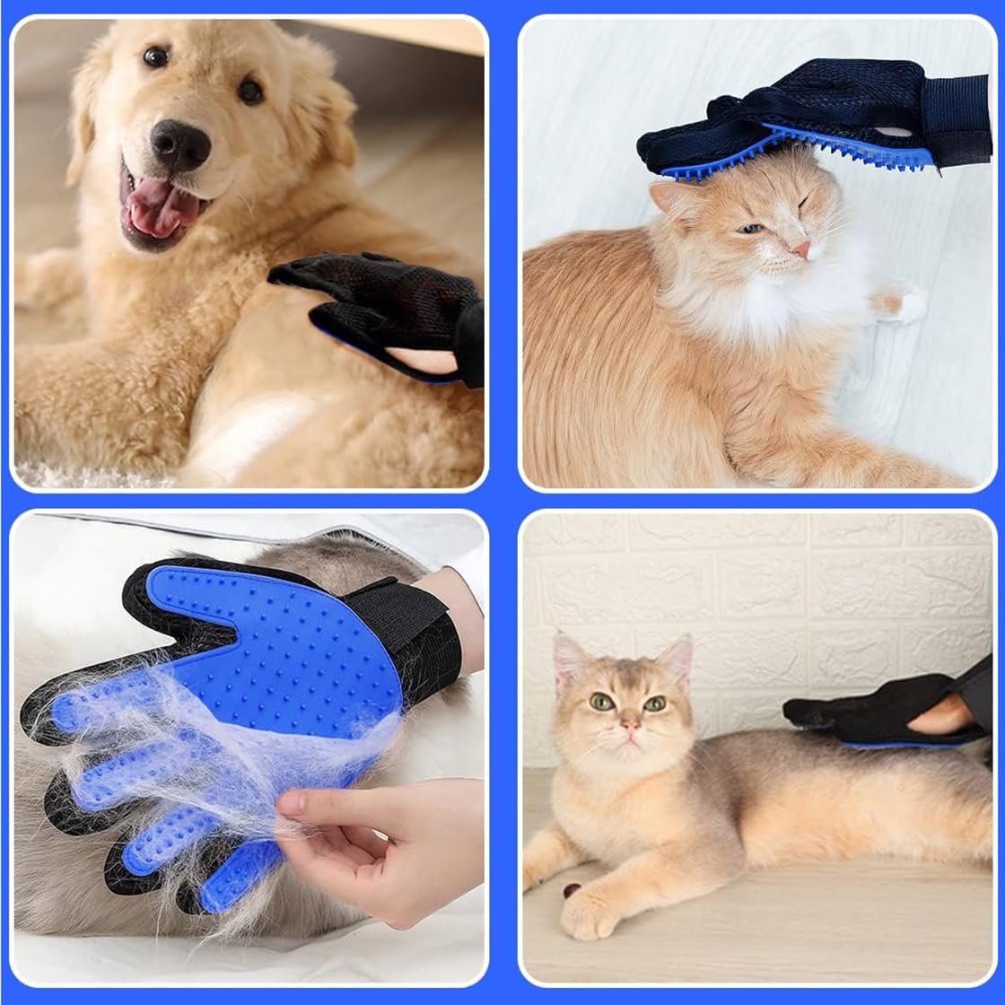 Dog Washing Gloves,1 Pair Efficient Pet Hair Remover,Pet Brush Glove Dog Brush Glove,Furniture Pet Hair Remover,Pet Massage Glove for Dogs,Cats,Rabbits,Horses with Long - Image 4