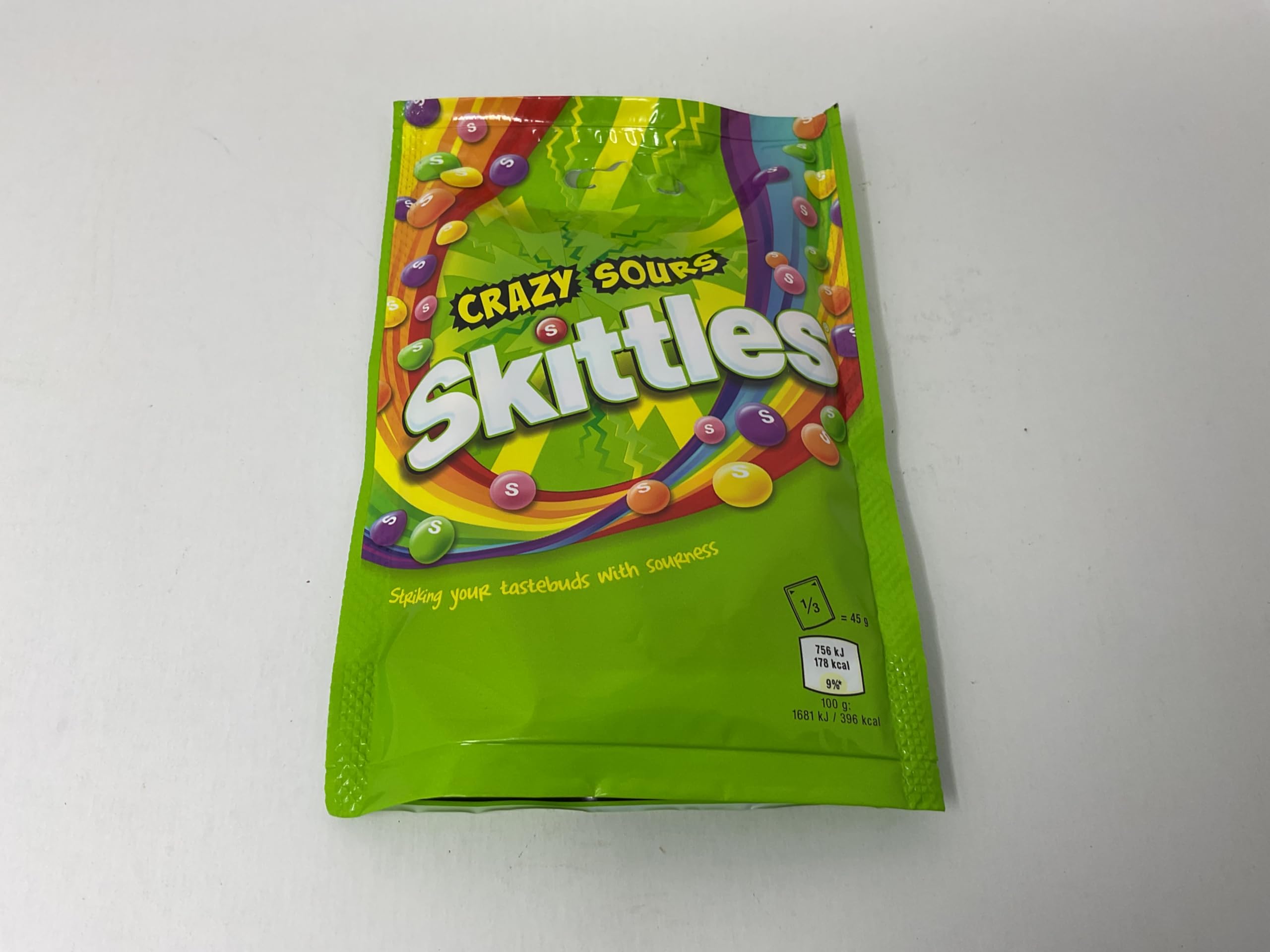 Skittles - Crazy Sour - Caramelos masticables ácidos - 174 g - Pack de 4 unidades