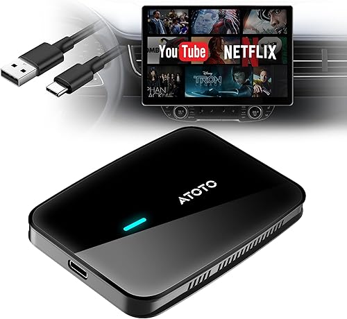 AI Box Carplay & Magic CarPlay Box - Plug & Play, Wireless CarPlay Adapter with 50+ AI Skills, Dual-Band WiFi, Bluetooth, Supports for Netflix/YouTube/TF Card, Fits for OEM Wired CarPlay Cars