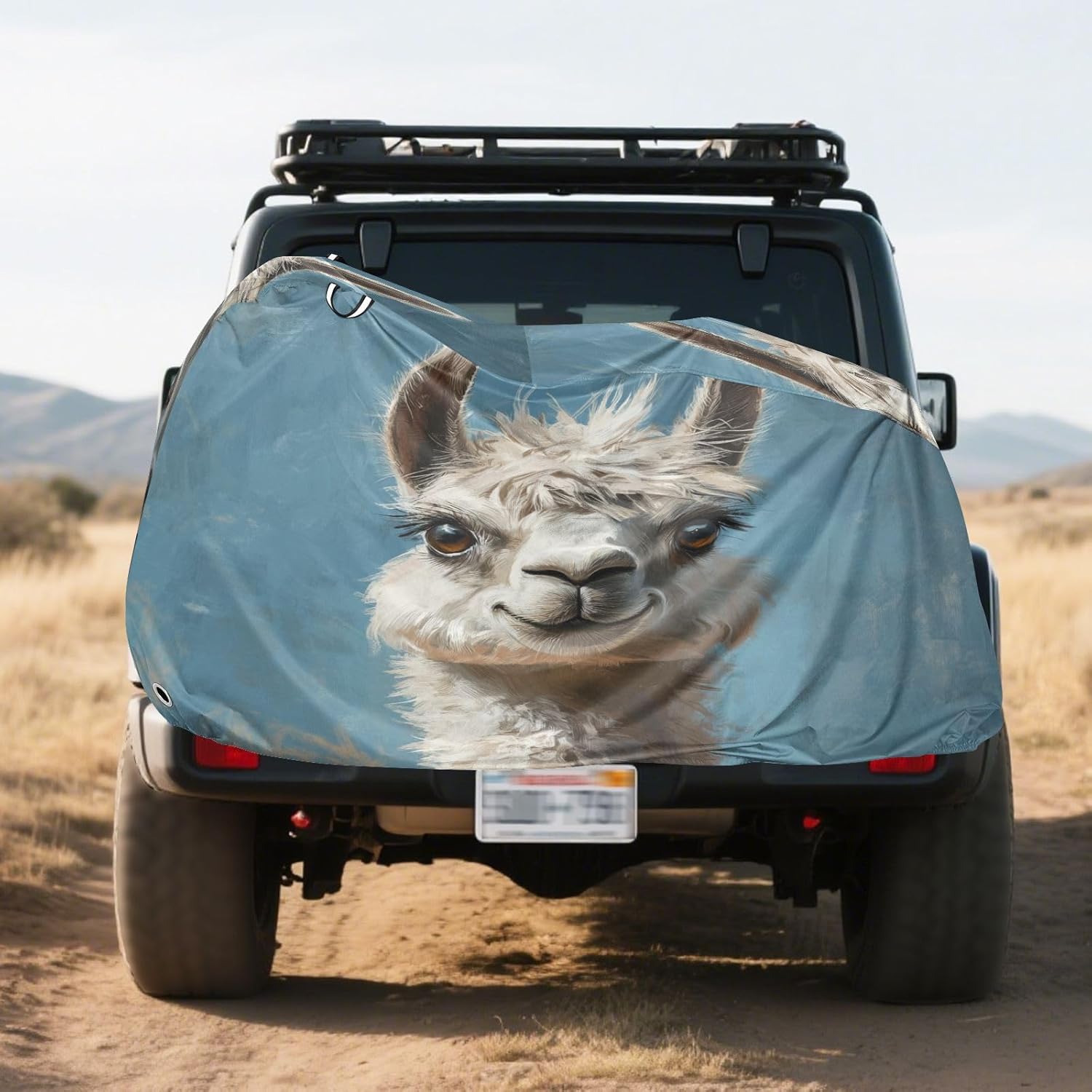 ALAZA Cute Llama Alpaca Painting Bike Cover Waterproof Outdoor Ebike Bicycle Covers Tarp Protection for 1/2 Bikes, Sun UV Dust Wind Proof