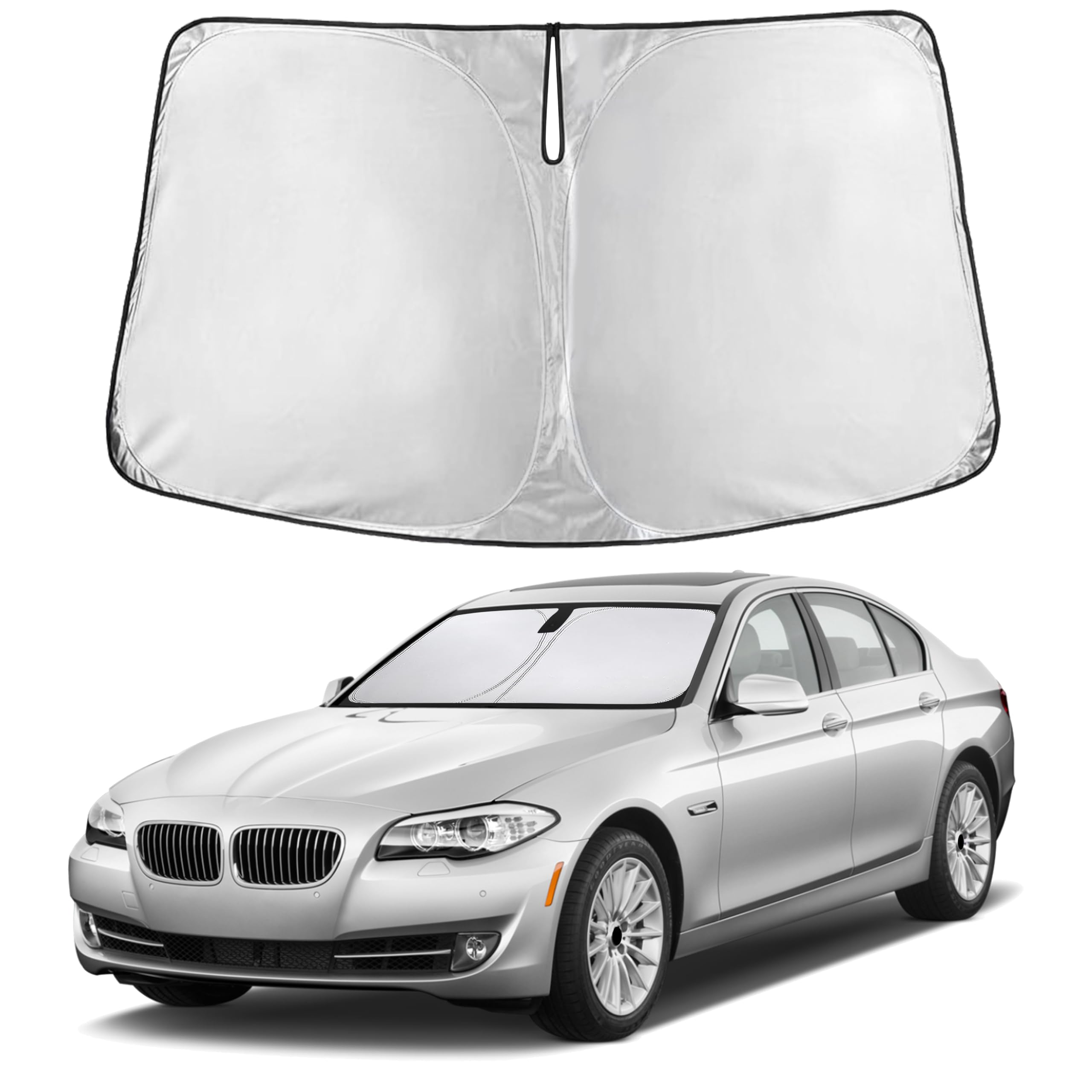EcoNour Windshield Sun Shade Compatible for BMW 5 Series 2011-2015 2016