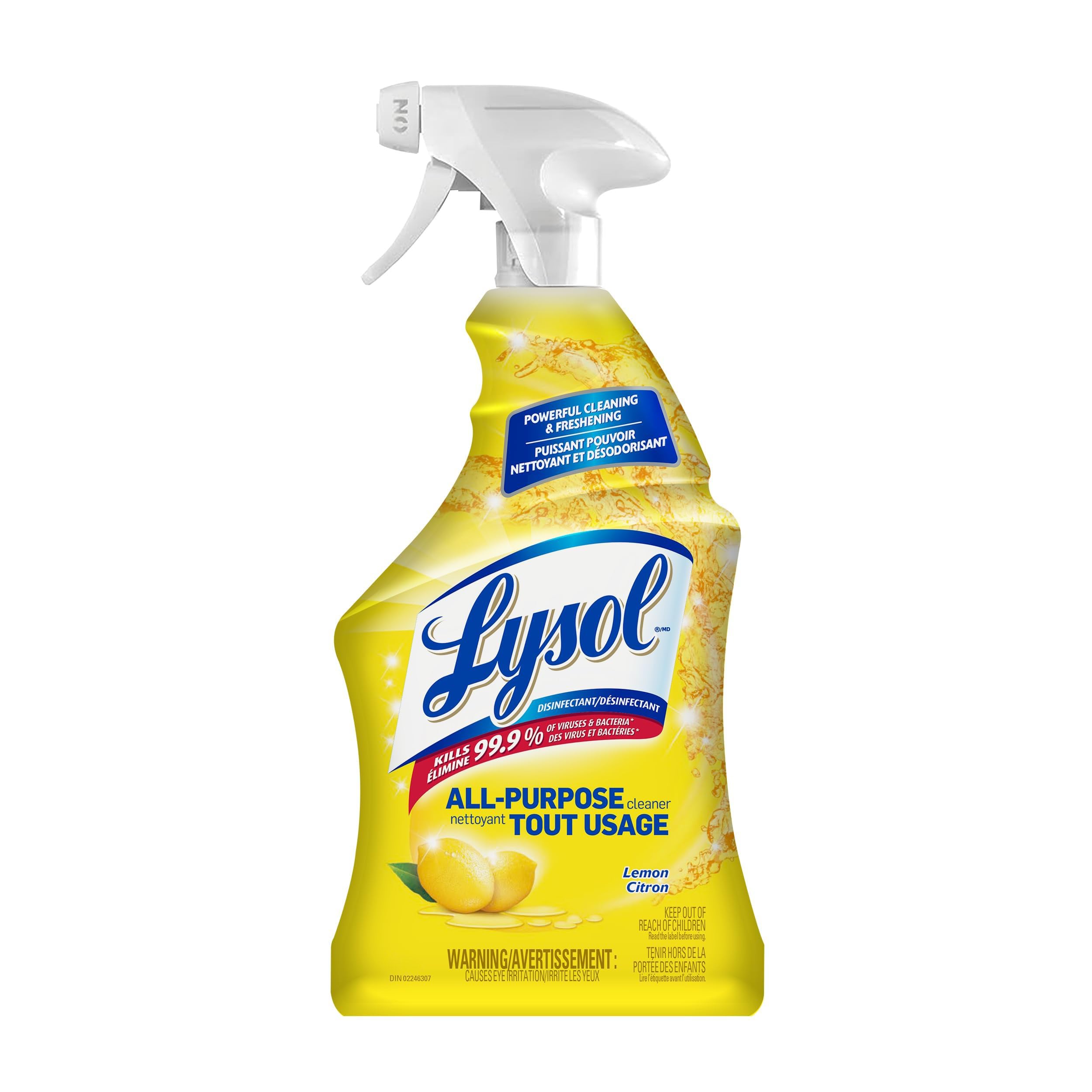 LYSOL LYSOL All Purpose Cleaner Trigger Spray, Grease Fighting Multi Surface Cleaner, Removes Soap Scum, Lemon Scent, 650 mL in use