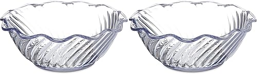 Carlisle FoodService Products 453307 Cuencos de plástico para postre, 13 onzas, transparentes (paquete de 2)