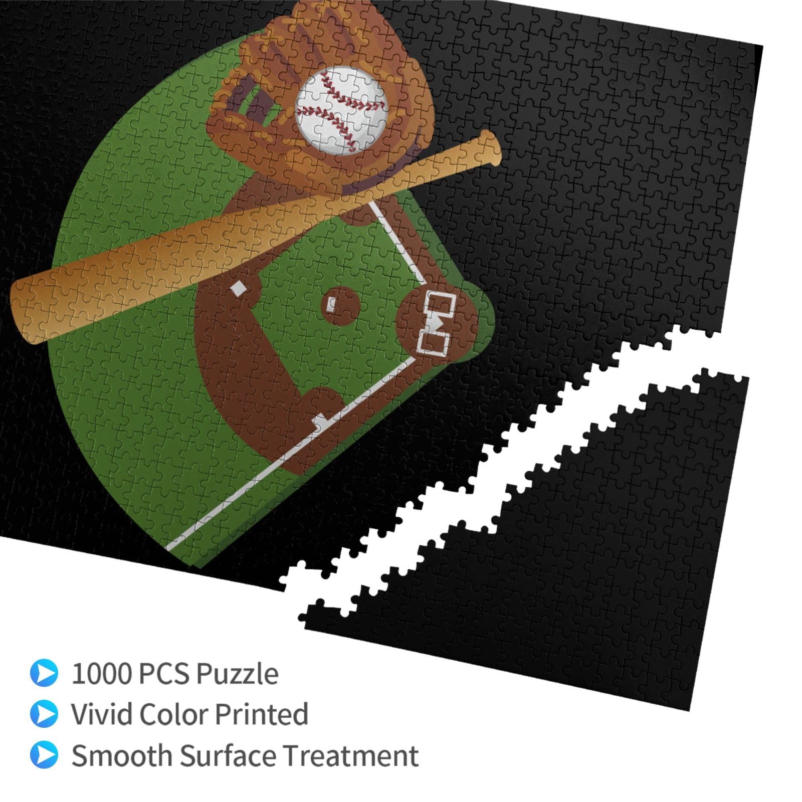 Amazon.co.jp: パズル 野球グラウンドと野球用具 木製 1000ピース